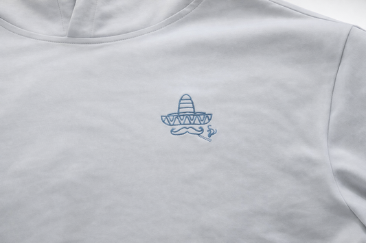 Smokin' Sombrero Lightweight Hoodie- Grey Mist