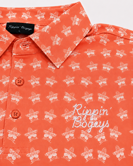 Youth Bogey Bandito Polo- Peach