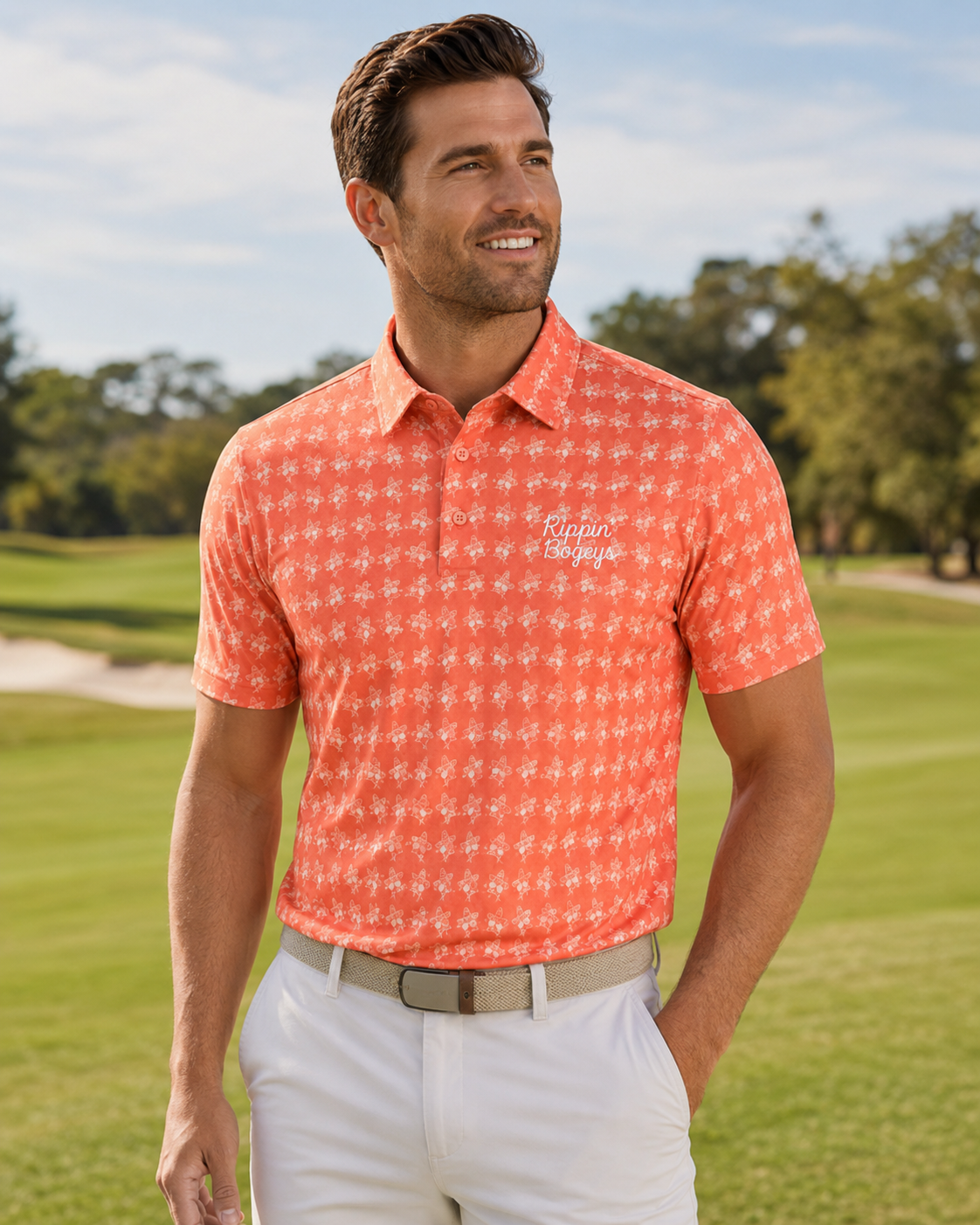 Bogey Bandito Polo- Peach