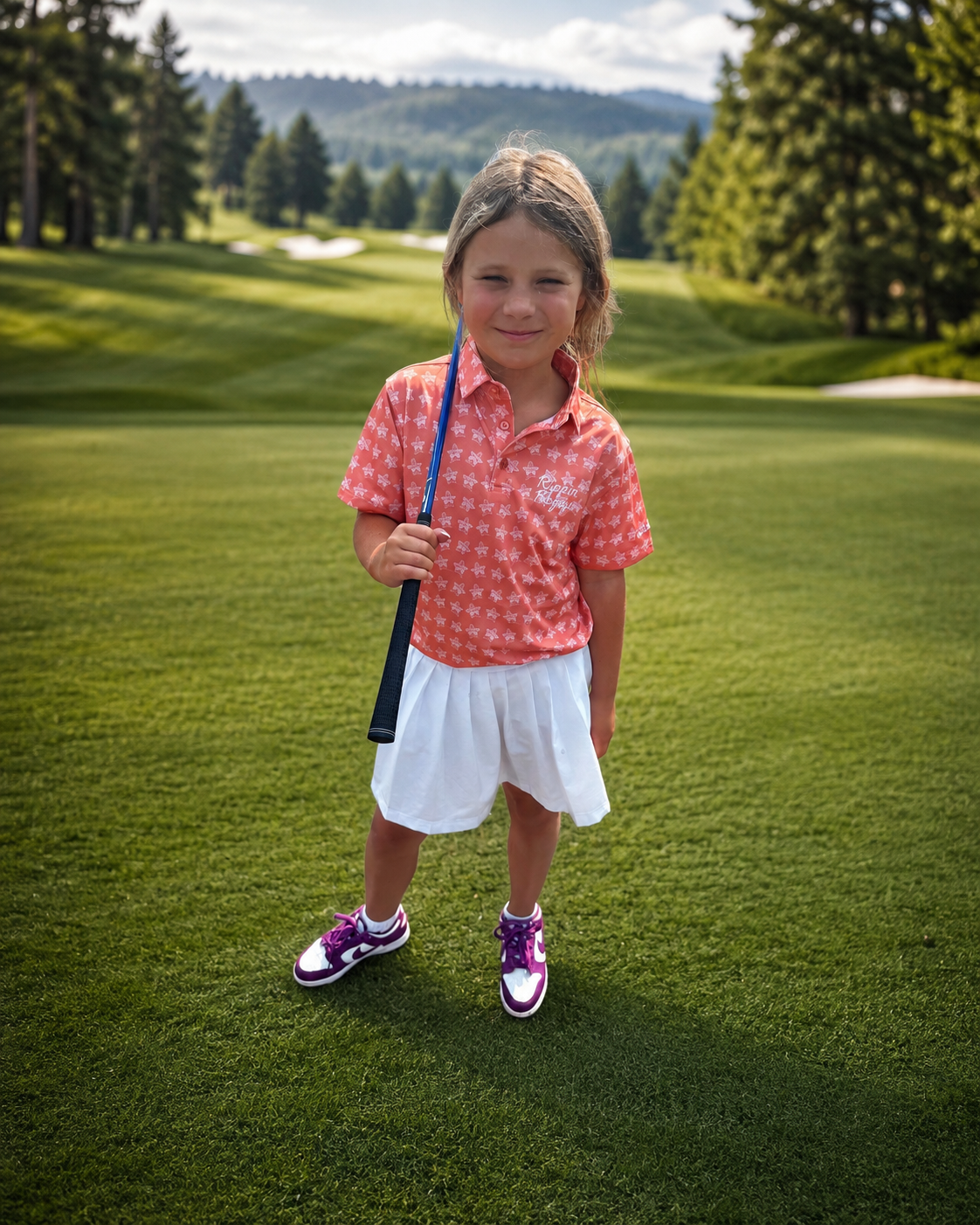 Youth Bogey Bandito Polo- Peach