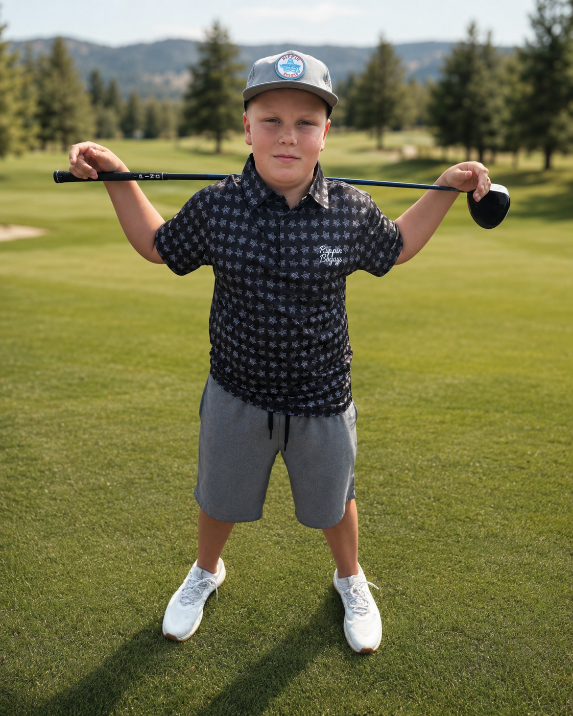 Youth Bogey Bandito Polo- Black