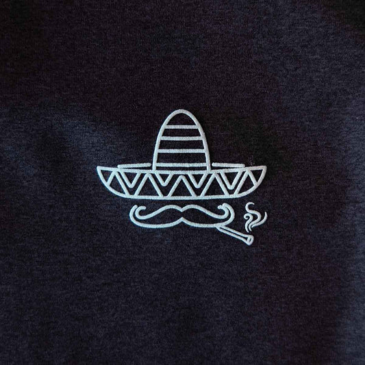 Smokin' Sombrero Hoodie- Dark Gray w/ Teal