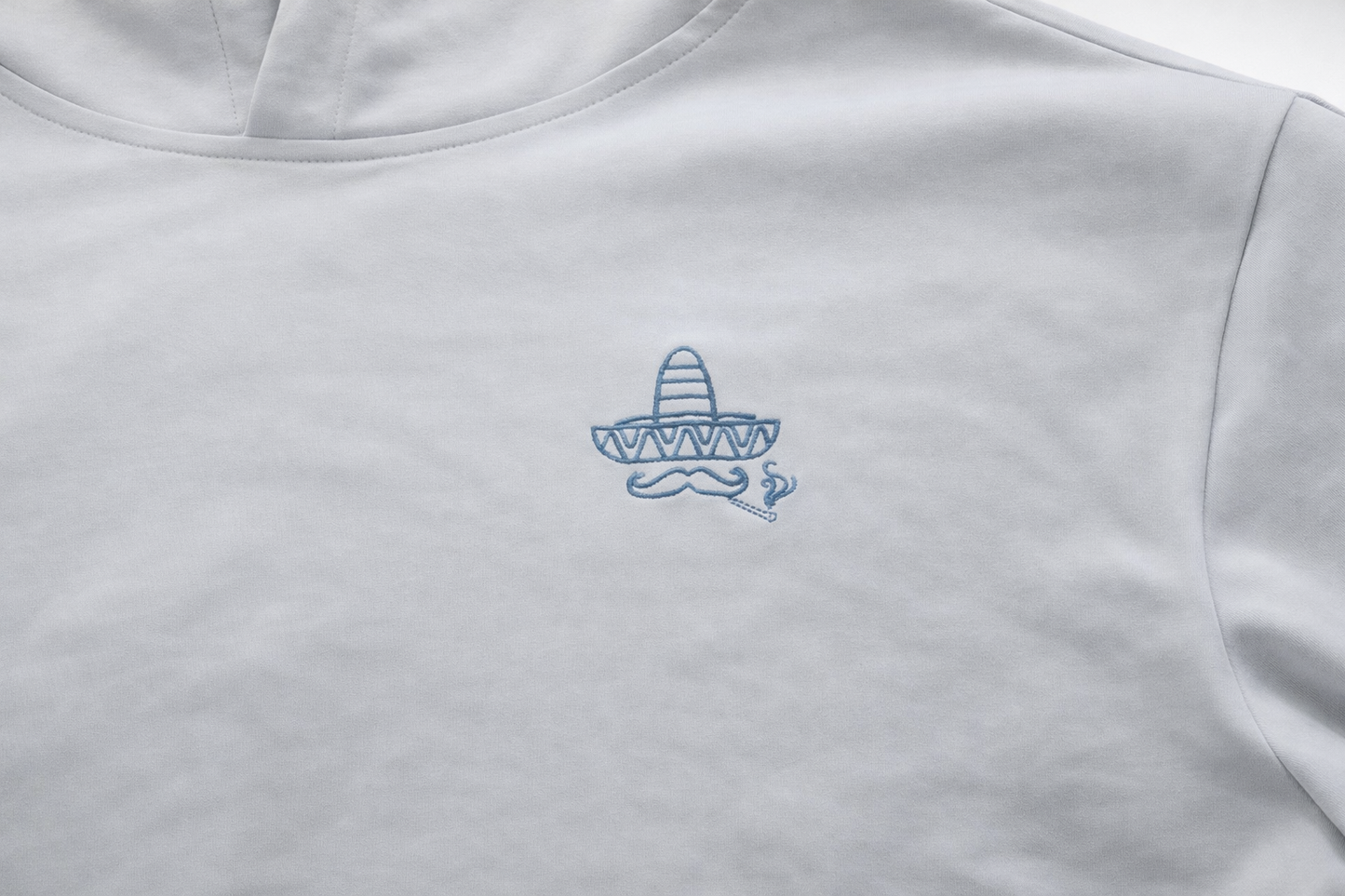 Smokin' Sombrero Lightweight Hoodie- Grey Mist