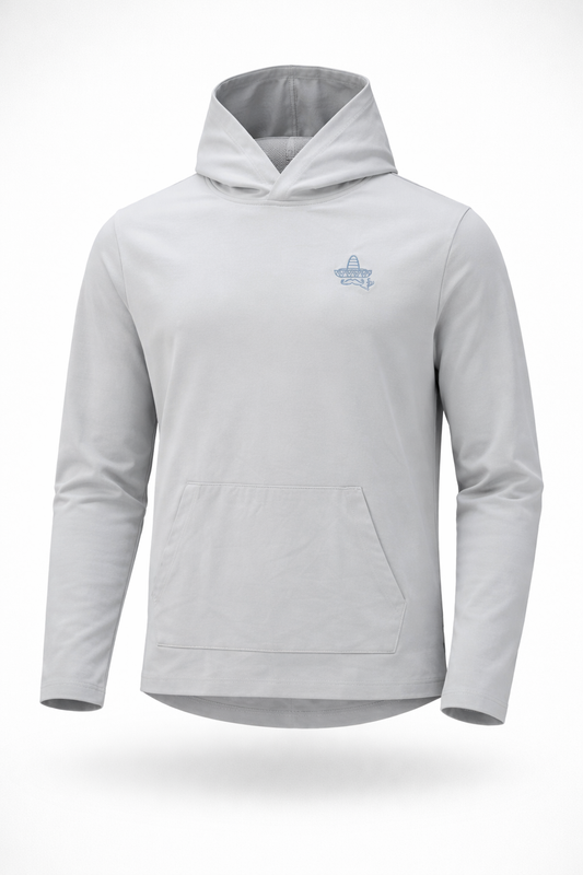 Smokin' Sombrero Lightweight Hoodie- Grey Mist