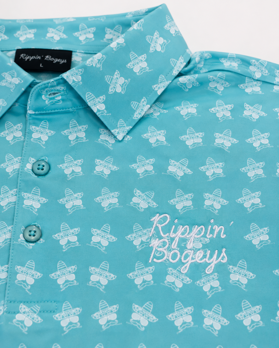 Youth Bogey Bandito Polo- Aqua