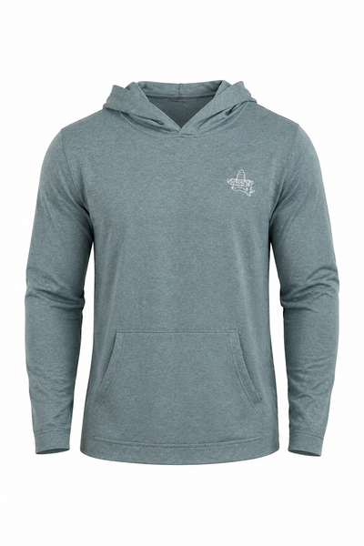 Smokin' Sombrero Soft and Stretchy Hoodie - Aqua Heather