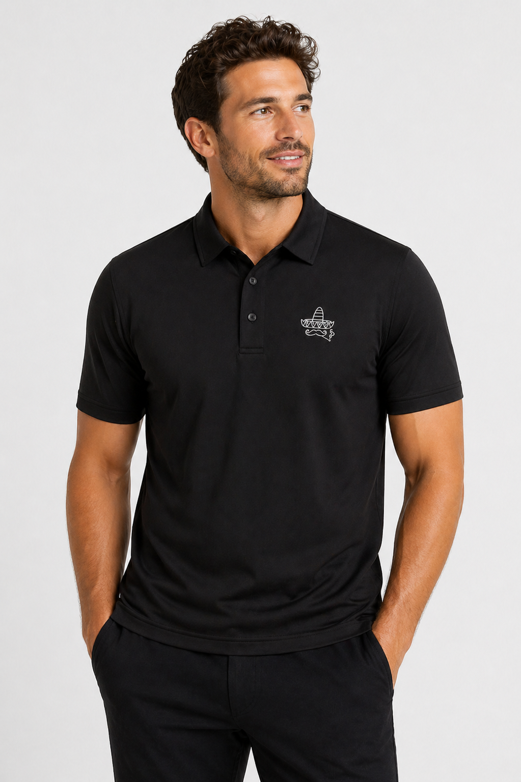Sombrero Classic Polo- Black