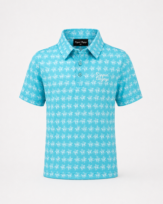 Youth Bogey Bandito Polo- Aqua
