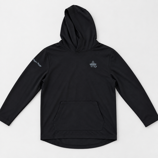 Smokin' Sombrero Lightweight Hoodie- Black