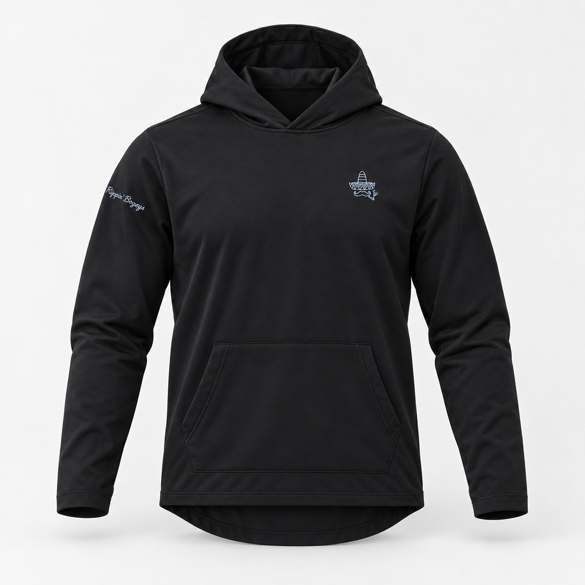 Smokin' Sombrero Lightweight Hoodie- Black