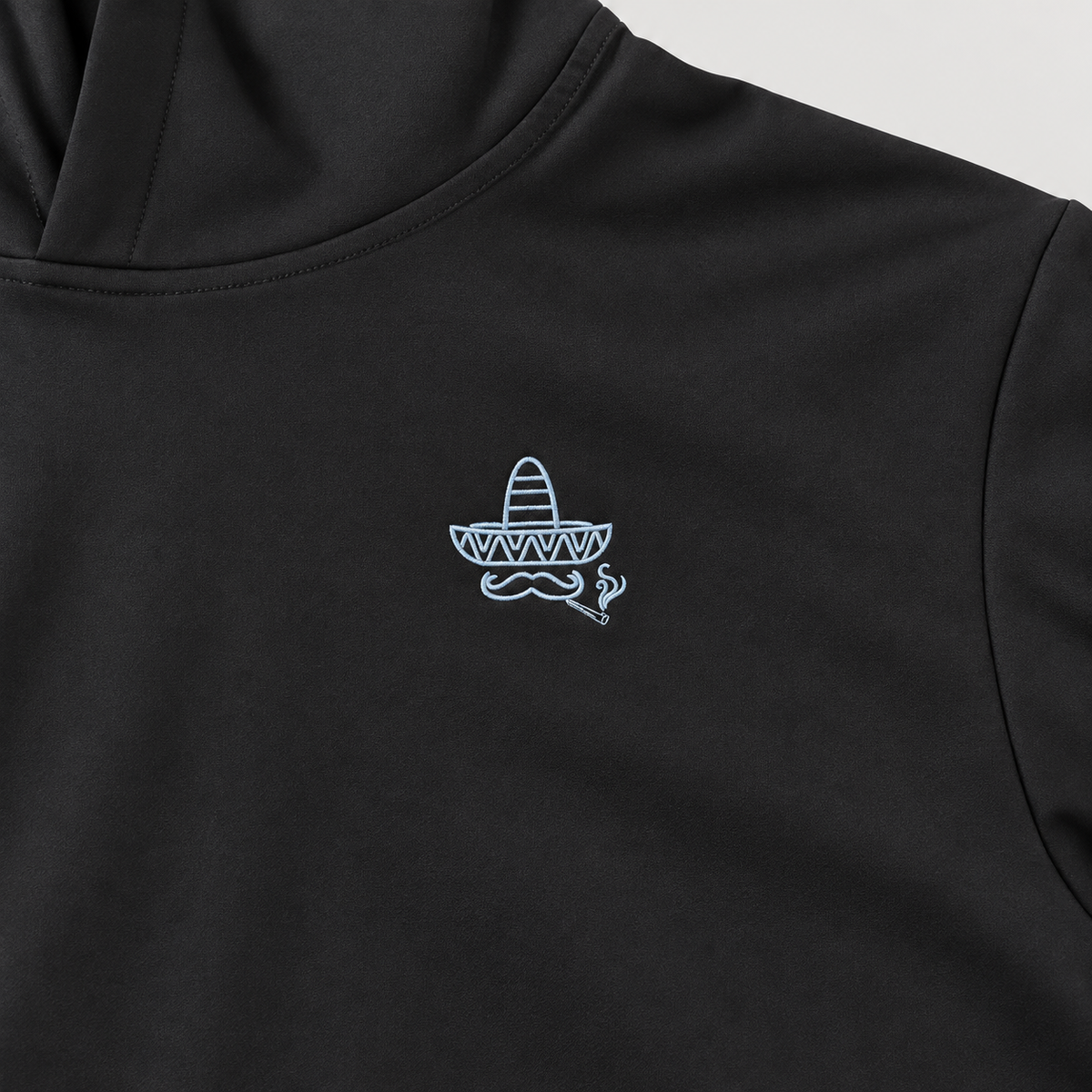 Smokin' Sombrero Lightweight Hoodie- Black