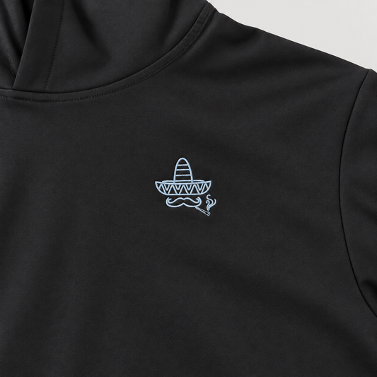 Smokin' Sombrero Lightweight Hoodie- Black