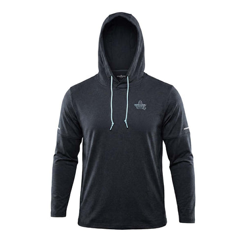 Dark hoodie on the course
